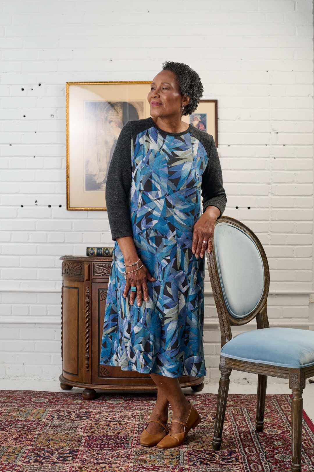 ROBE ADAPTÉE M 3/4 CHAUDE BLEU