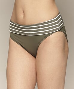 JOLAR KHAKI STRIPE BAS BIKINI FOLDOVER BAND 8-16
